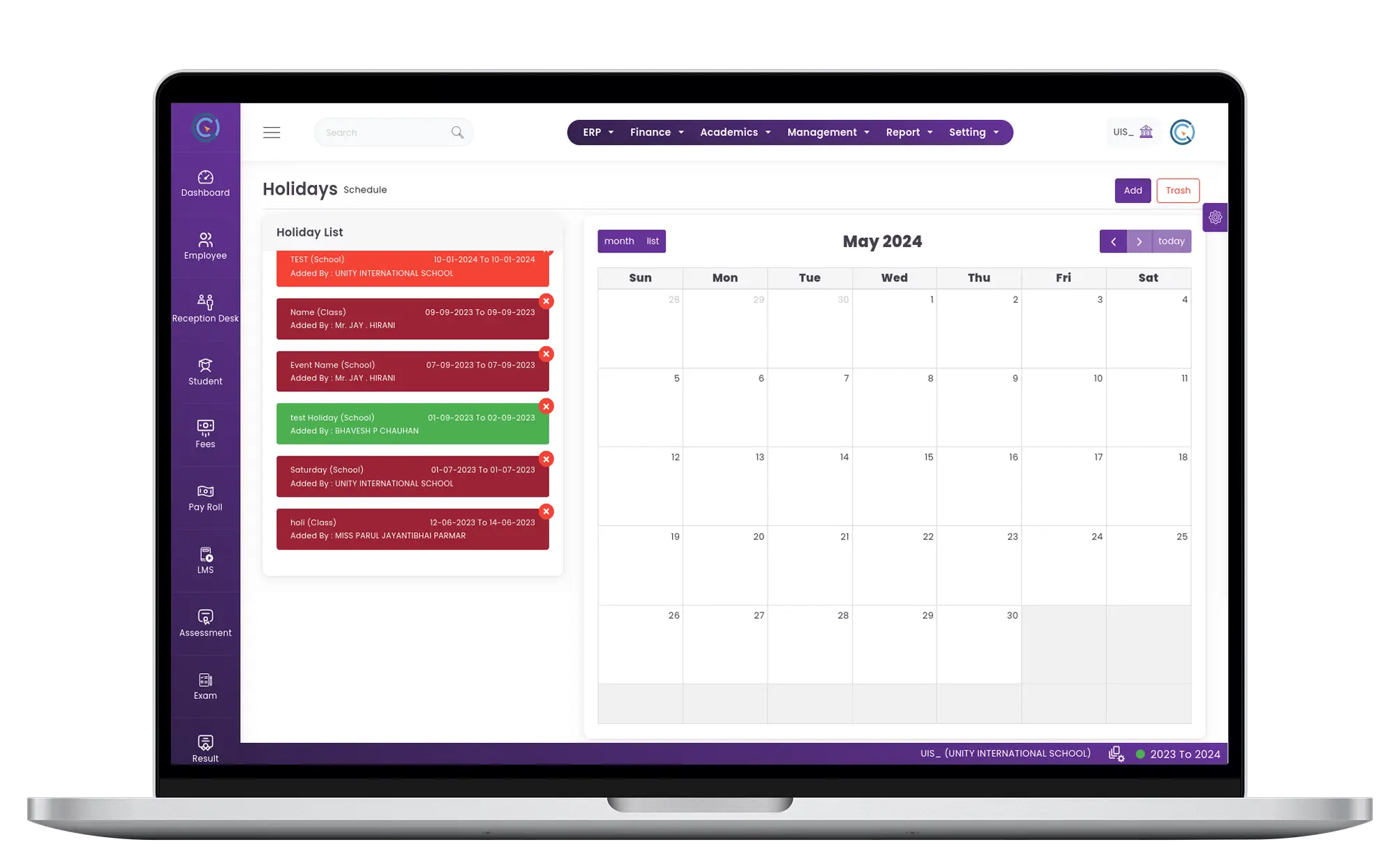 School Holiday Calendar Module School Holiday Calendar Module