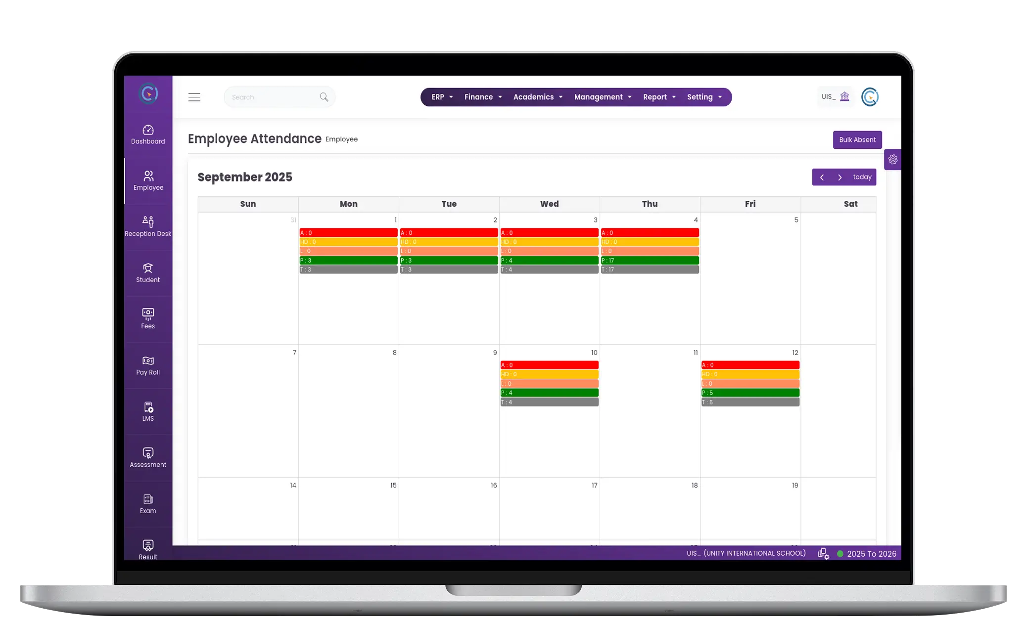 Staff Attendance Management System Staff Attendance Management System