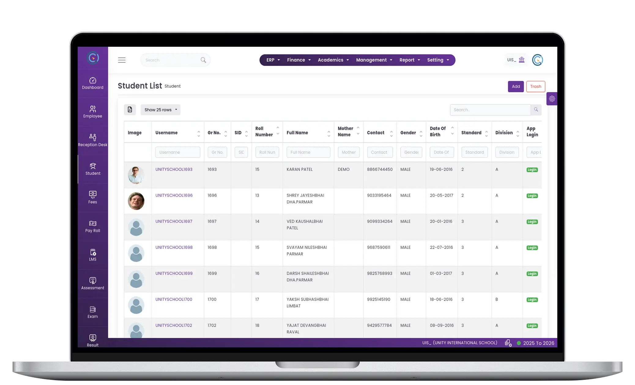 Student Management System for Educational Institutions