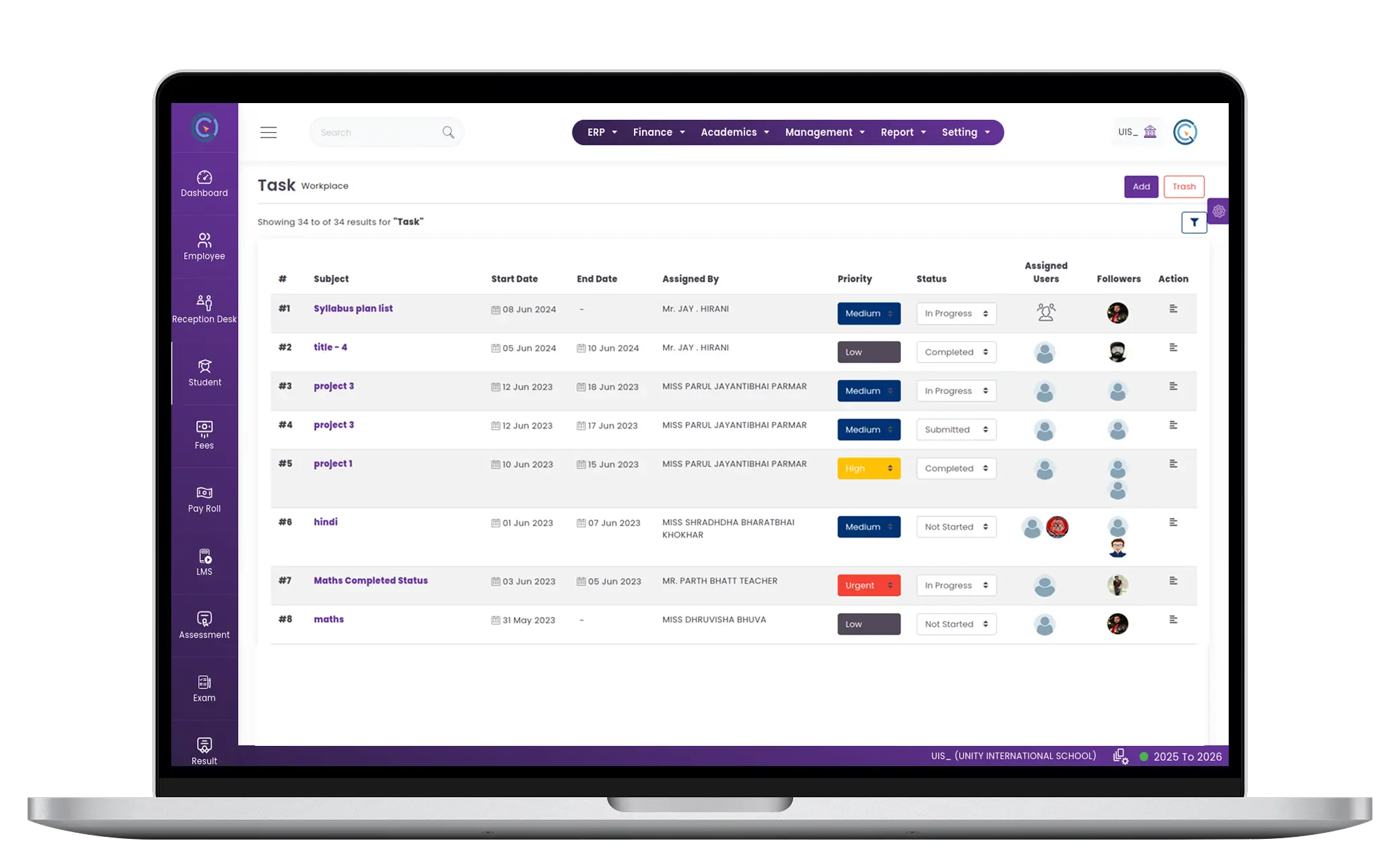 Task Management System for Schools and Colleges